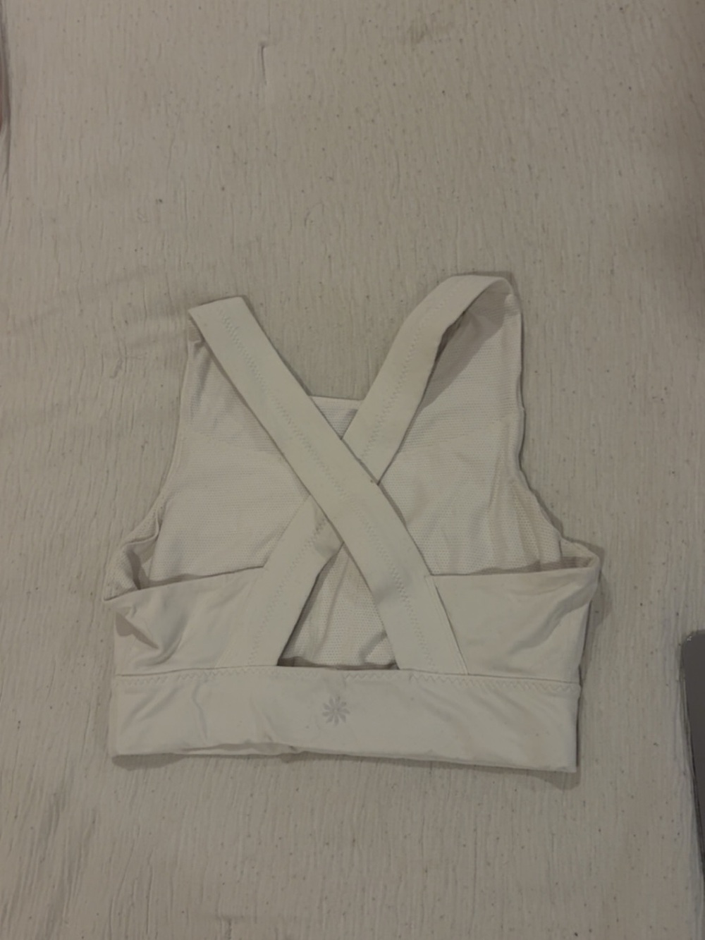 Athleta White Cross-Back Sports Bra